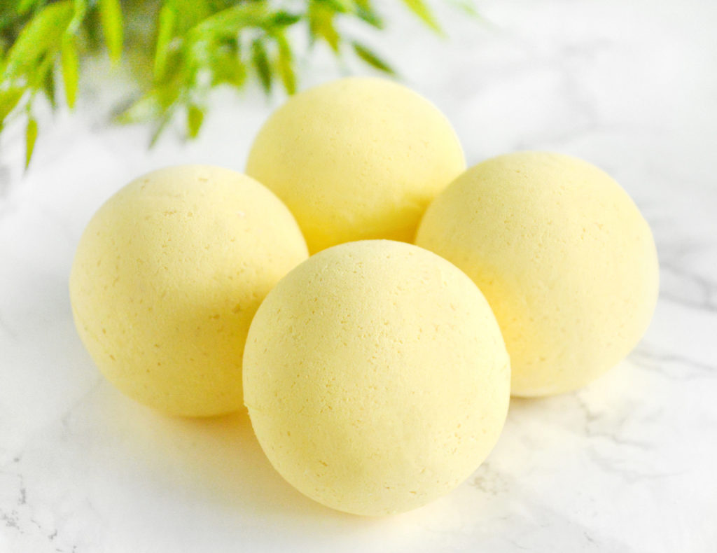 Yellow Peach Bath Bomb by Tailored Soap